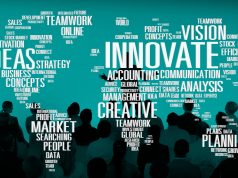 The New Gold Rush: How to Market The Cannabis Business silhouette person speaking to silhouette crowd with inspiring words