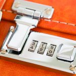 Advanced Storage Solutions Keep Medicine Safe orange suitcase lock with combination 420
