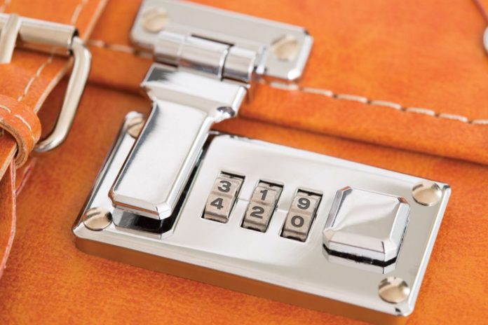 orange suitcase lock with combination 420