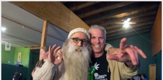 Tim Blake Has An Enduring Legacy swami and tim sallaway man with long white beard posing with another gentleman
