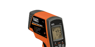Klein Tools: 12:1 Dual Laser Infrared Thermometer Klein Tools Infrared Thermo ir2000 clipped