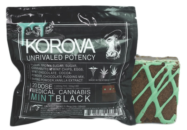 Korova Mint Black Bar, edibles