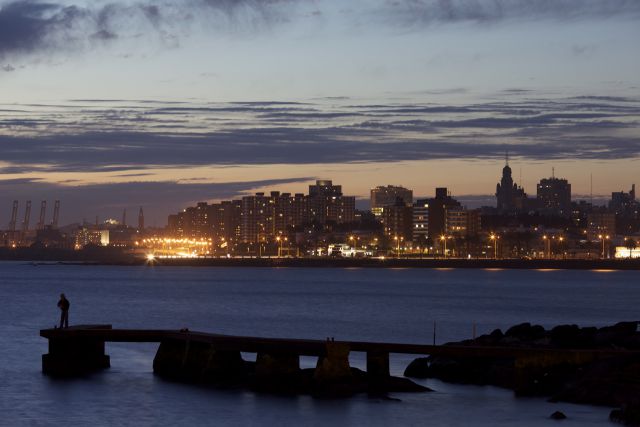 city skyline over the water in Uruguay