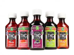 Baked Bros Syrup! It’s a More Effective Way of Medicating Baked Brothers THC Syrup 600MG bottles 4 clip web