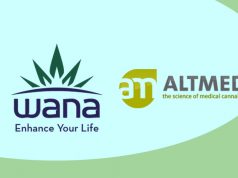 Wana Brands, AltMed Licensing Deals Cover Colorado, Arizona Wana AltMed logo machup