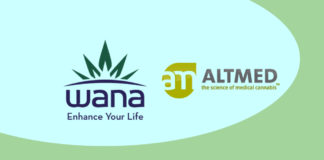 Wana Brands, AltMed Licensing Deals Cover Colorado, Arizona Wana AltMed logo machup