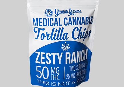 Yummi Karma medical cannabis Tortilla Chips for Superbowl party snacks