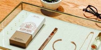 All Dressed Up: Cannabis Packaging Goes Glam Bloom Farms display mg magazine