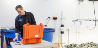 Orange Photonics Illuminates Field-Testing With LightLab Orange Photonics staffer working