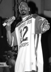 Snoop Dogg performing onstage