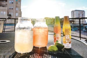 Dixie Lemonades on outdoor rooftop table