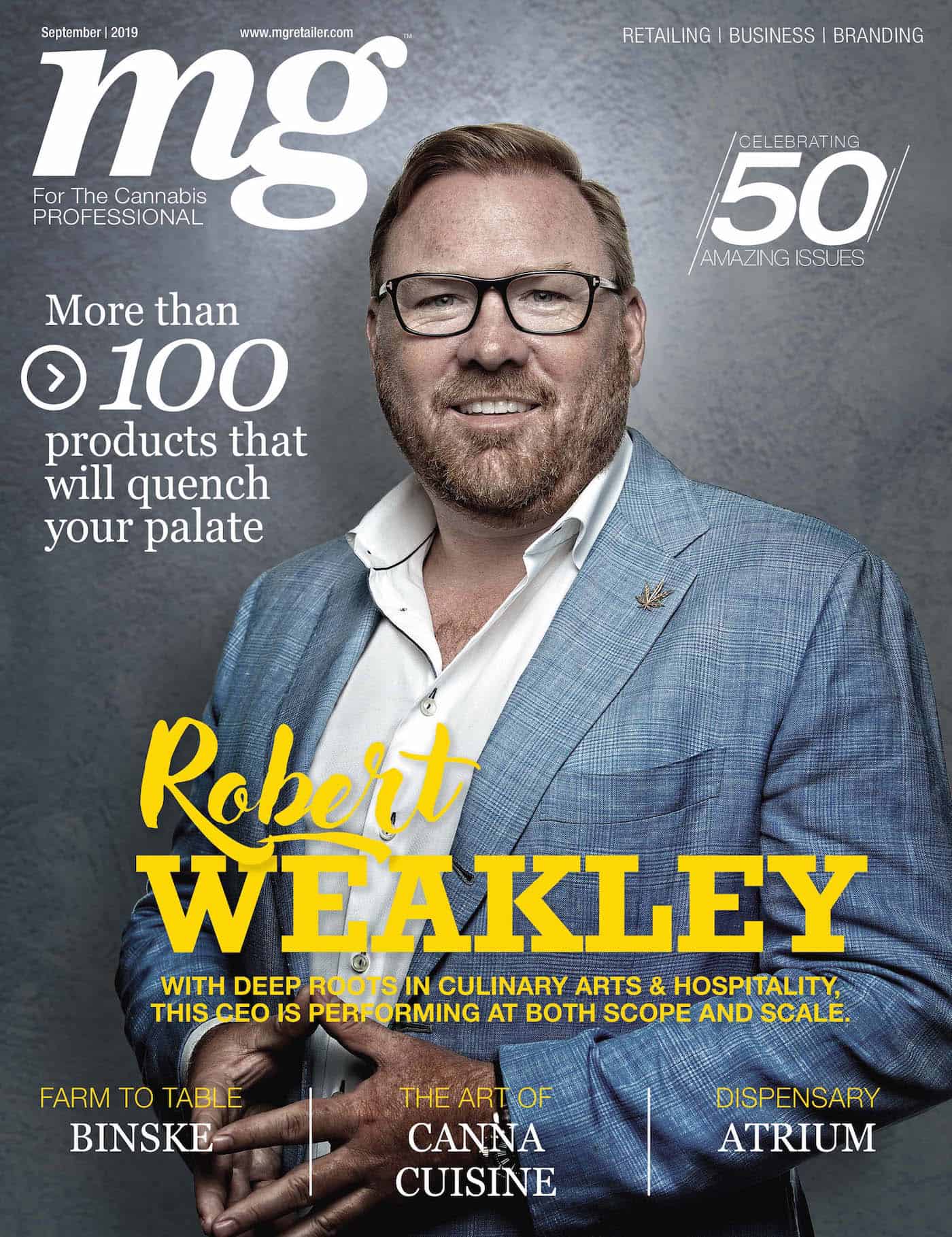 Robert Weakley September 2019 mg magazine cover