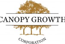 Canopy Growth Establishes US$250 Million At-The-Market Program to Facilitate Growth Canopy growth logo white background black text reading canopy growth in front of a gold threesome of trees