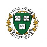 OAKSTERDAM UNIVERSITY + GOLDEN GATE UNIVERSITY: Unique new partnership offers students pathway to Bachelor’s Degree in the Business of Cannabis white background oaksterdam university logo with a green shield and yellow cannabis leaf motif around the shield