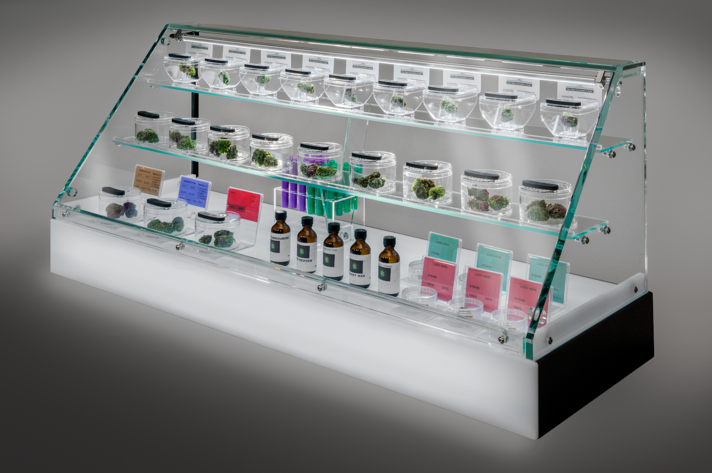 Bud Bar Displays Bud Bar Cabinet cannabis display mg Magazine mgretailer
