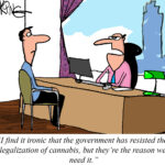 Jerry King’s Cannabis Cartoon | May 2021 Jerry King cannabis cartoon irony mg Magazine mgretailer