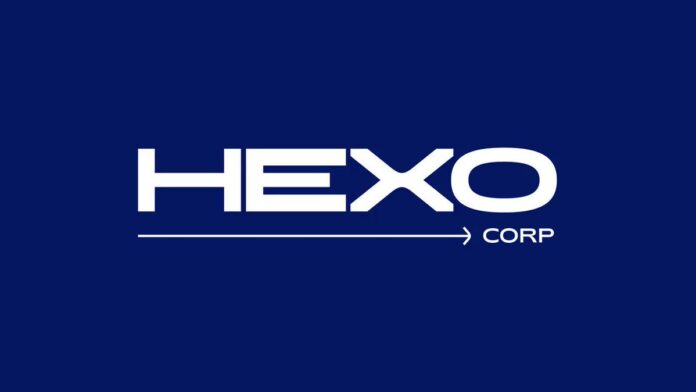 hexo logo white text on dark blue background
