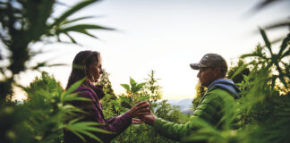 Outdoor Cannabis Farms Face an Uncertain Future Melanie and Craig Johnson of-Alpenglow Farms-Photo by Sam Armanino mg Magazine