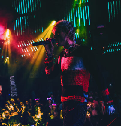 MGK performing at AUDACIOUS Launch Party 1