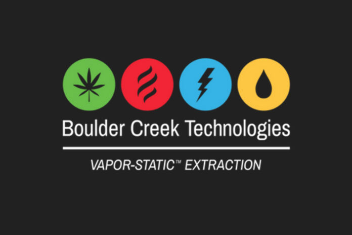 boulder creek technologies logo black background white text and a line of circles above the brand name one green, one red, one blue, and one yellow