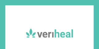 Top MMJ Card Platform Veriheal Acquires Marijuanadoctors.com Veriheal logo white background seafoam border veriheal lowercase in center