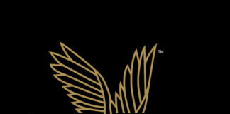CLAYBOURNE CO. SHIFTS THE CANNABIS INFLUENCER PARADIGM black background, gold outline of attacking bird of prey, Claybourne Co in bold white capital letters across the body of the bird