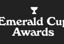 HARVEST BALL 2022 HONORS COMMUNITY LEADERS WITH AWARDS FOR LEGACY & SOCIAL JUSTICE Emerald Cup Awards in white text with black background a white trophy is depicted above the text