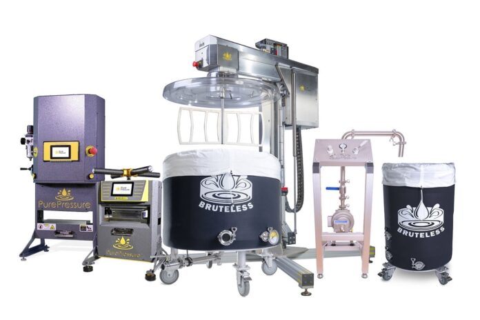 An assortment of Pure Pressure cannabis extractions systems