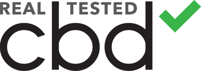 Real Tested CBD logo with green check