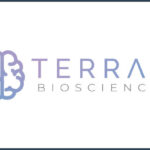 Terran Biosciences and University of Maryland, Baltimore announce exclusive licensing deal for a portfolio of patents terran logo a white background lavendar and soft blue text next to the outline of a brain