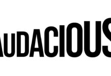 Audacious Awarded New Jersey Adult Use Licenses audacious logo white background black bold sans serif font spelling audacious in capital letters and each letter of the word is a little bigger than the last