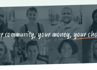 Citizen Coalition to Keep Marijuana Taxes Local Gains Approval for City-Wide Signature Collection Campaign an advertisement for your choice colorado springs featuring a black and white photo collage of community member portraits with the words your community your money your choice written in lower case italicized white letters and your choice is underlined in orange