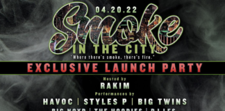 Black Market Group Taps Hip Hop Artist Rakim to Host Epic Launch Party “Smoke in the City” in NYC on 4/20 Smoke in the City Launch Party Flyer