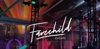 Farechild Events Brings Exclusive ‘High on Life’ Party at Hall of Flowers Week in Palm Springs photo of a stage set up with low lighting farechild is superimposed in white italic font