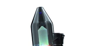 Focus V Releases the CARTA 2 Smart Rig focus v carta 2 smart rig product photo rig is black with a glowing blue center and pink ring on the base of the rig