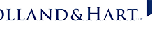 holland and hart logo white background navy blue letters