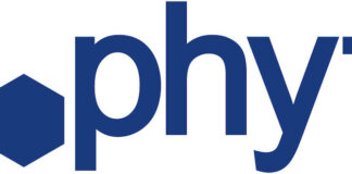 Phyto Partners Launches Neurowellness-Focused Venture Capital Fund white background navy blue lowercase letters read phylo next to three connected blue hexagons