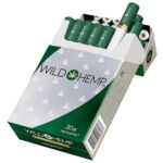 WILD HEMP® and Turning Point Brands (TPB) Partner with Cuban Connection to Expand Distribution to South Africa- WILD HEMP® Hempettes are now available in South Africa a pack of green wild hemp hempette cigarettes with the lid open and two cigarettes emerging from the pack