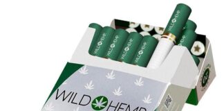 WILD HEMP® and Turning Point Brands (TPB) Partner with Cuban Connection to Expand Distribution to South Africa- WILD HEMP® Hempettes are now available in South Africa a pack of green wild hemp hempette cigarettes with the lid open and two cigarettes emerging from the pack