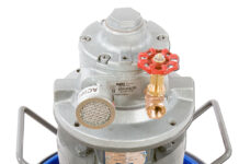 Heavy Duty FGM-Series Mixers are Ideal for Viscous Materials blue five gallon bucket with mechanical contraption on top for processing viscous material