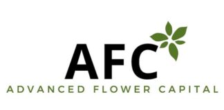 AFC Foundation Announces Charitable Donations to Three Non-Profit Organizations Advanced Flower Capital Logo white background black and green text and a green leaf