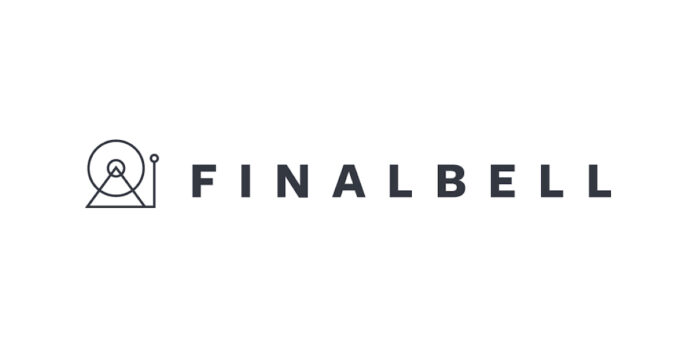 FinalBell logo white background black text