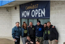 Nationwide Surge in Labor Activity Continues as Two More New Jersey Cannabis Locations Vote to Unionize with UFCW Local 360 Dispensary workers at The Cannabist in Deptford, NJ celebrate their historic victory in being the first cannabis workers in New Jersey to win an election to unionize they are gathered in a group in front of the Cannabist doors