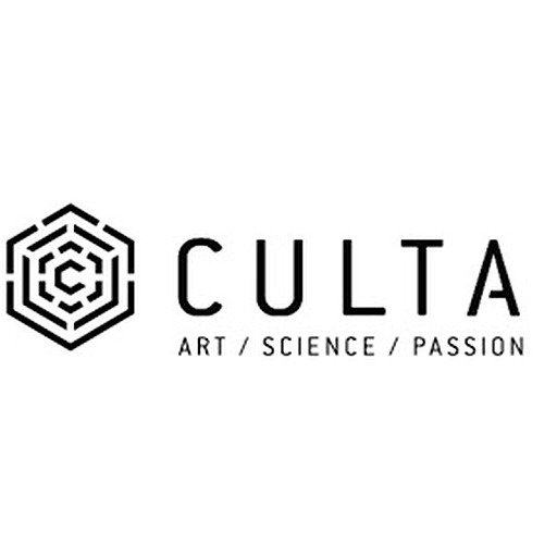 culta logo white background black text under culta are the words art science and passion in smaller font