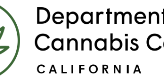 California Department of Cannabis Control Debuts Data Tool Showcasing Access Areas for Cannabis Business department of cannabis control logo white background black text with a green cannabis leaf