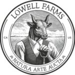 Lowell Farms Inc. Becomes Exclusive Distributor Of Zippo Products For California Cannabis Dispensaries white background black circular logo with a person with the head of a cow in the center and lowell farms printed at the top