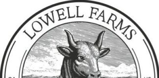 Lowell Herb Co. Brings Back Limited Edition ‘Pride Packs’ to Raise Funds for GLAAD During Pride Month white background black circular logo with a person with the head of a cow in the center and lowell farms printed at the top