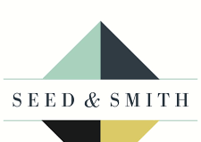 Seed & Smith Launches Infused Pre-Roll Product Line seed and smith logo white background gray capitalized text reading seed and smith with a gray and teal square in the background