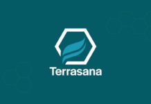 Terrasana Cannabis Joins Cause to Release Prisoners of Unjust War on Drugs terrasana logo teal background white text with a white outline of a hexagon encasing a light blue leaf