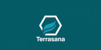Terrasana Cannabis Joins Cause to Release Prisoners of Unjust War on Drugs terrasana logo teal background white text with a white outline of a hexagon encasing a light blue leaf